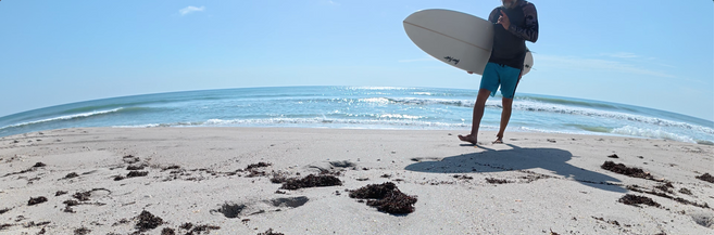 fun session in satellite beach on a quiet flight surfbaord