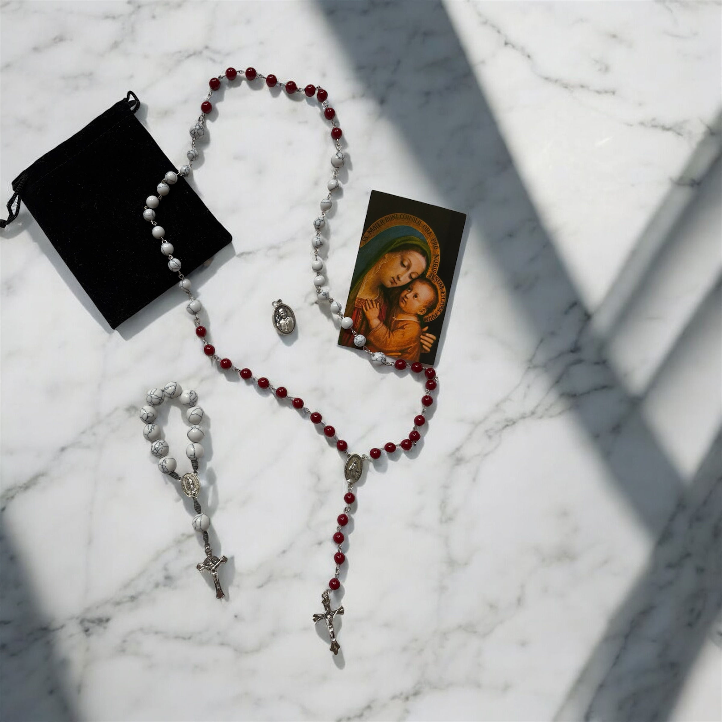 Quattro Coronati Rosary Gift Set - Blessed by Pope Leo XIV, Handmade in Italy