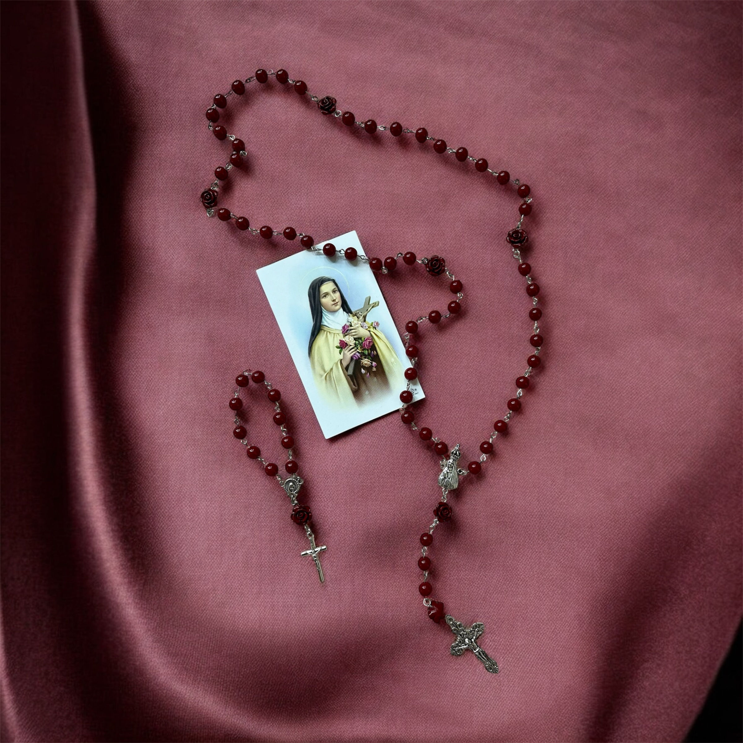 The Crown of Roses Rosary Gift Set - Blessed by Pope Leo XIV, Handmade in Italy