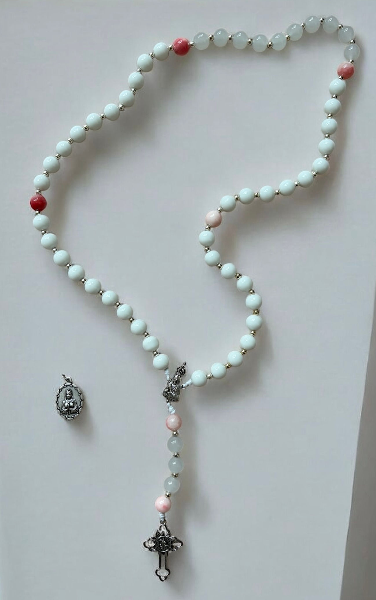 Rosa Mystica Rosary Set- Blessed by Pope Leo XIV, Handmade in Italy