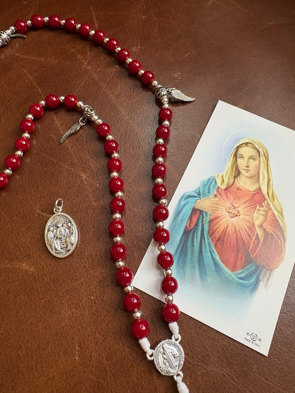 Thumbnail: The Holy Ghost Rosary Gift Set - Blessed by Pope Leo XIV, Handmade in Italy