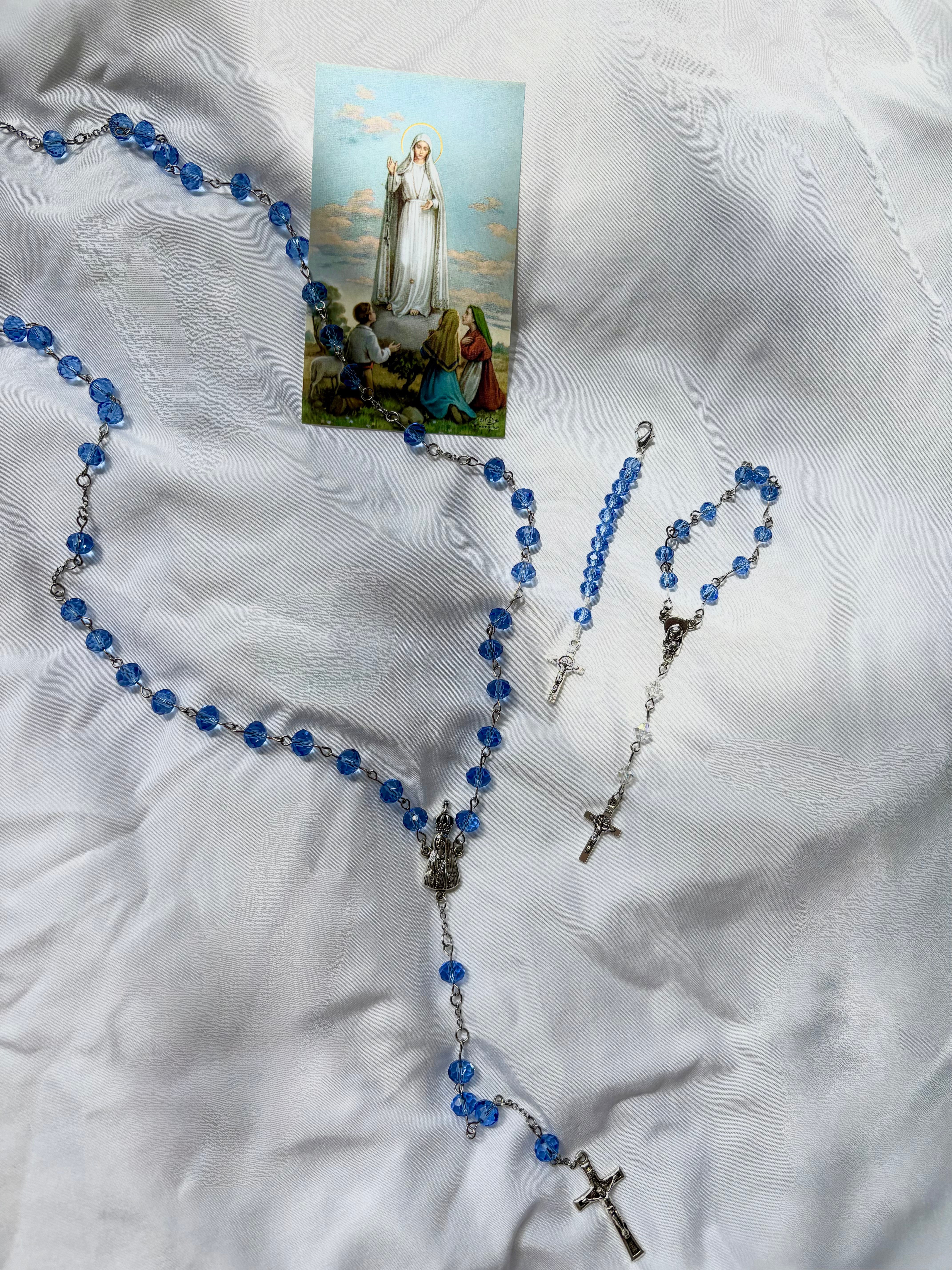 Our Lady of Fatima Rosary Gift Set - Blessed by Pope Leo XIV, Handmade in Italy