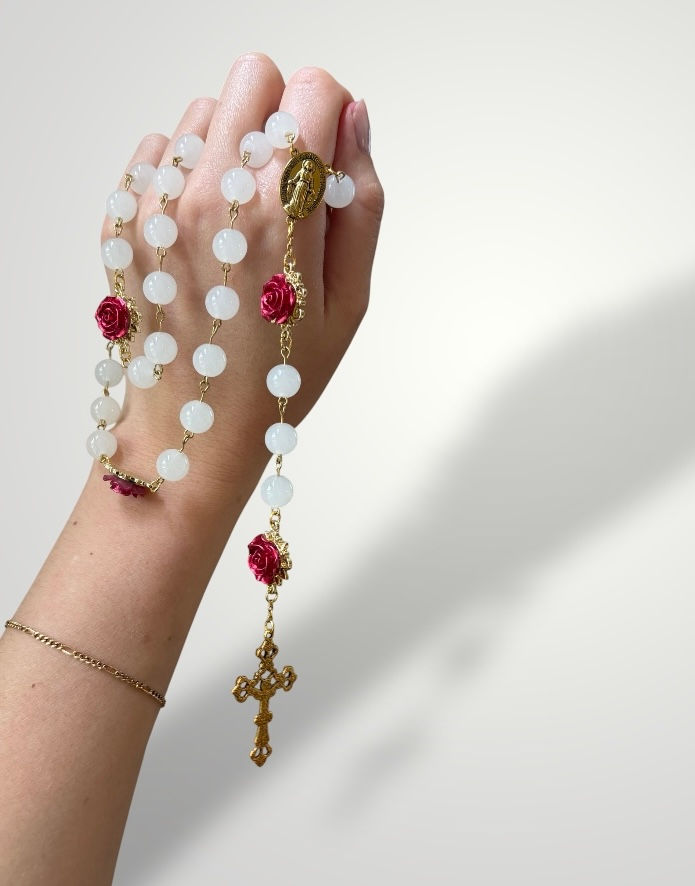 Thumbnail: St Therese of Lisieux Rosary Gift Set - Blessed by Pope Leo XIV