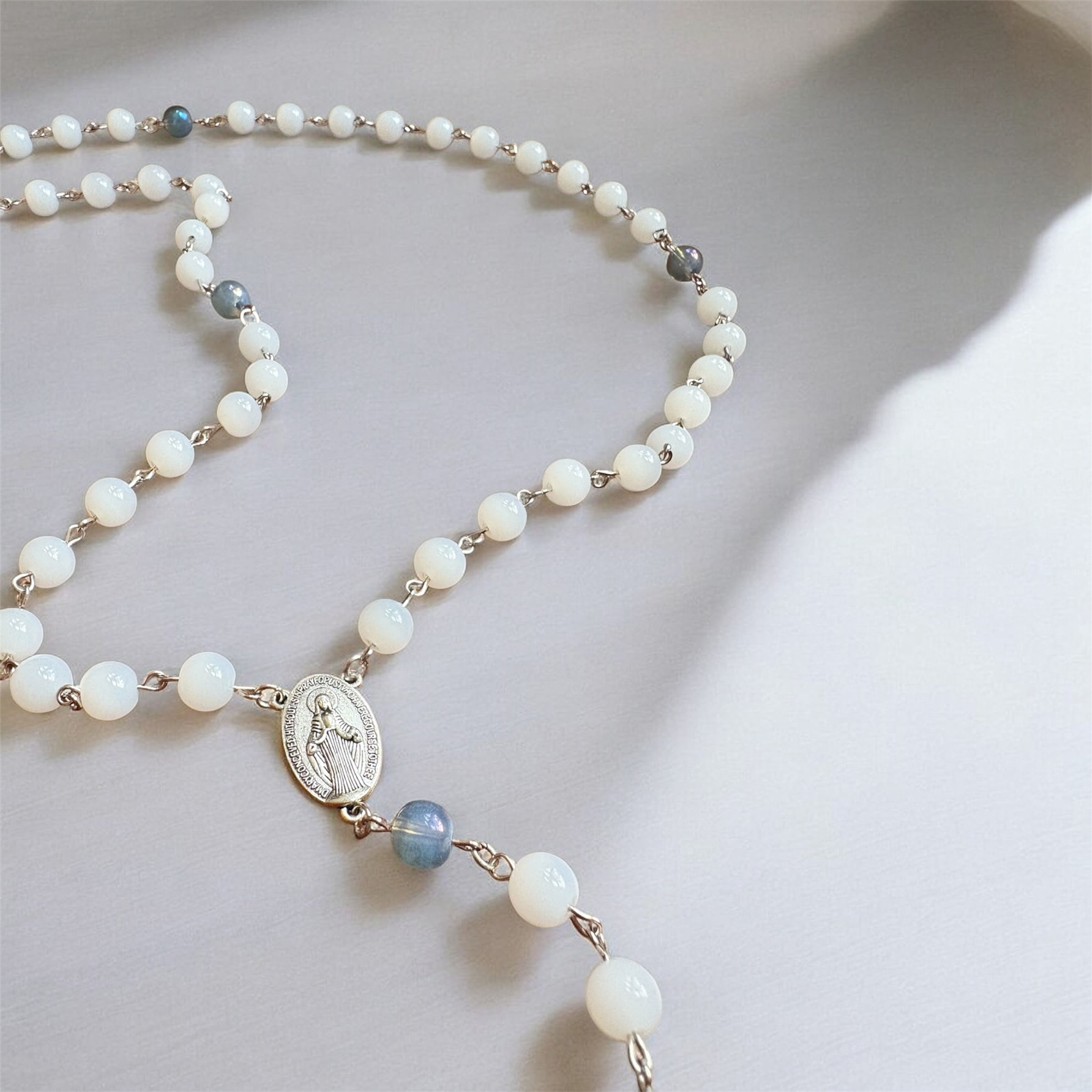 Mercy by the Sea Rosary - Blessed by Pope Leo XIV, Handmade in Italy