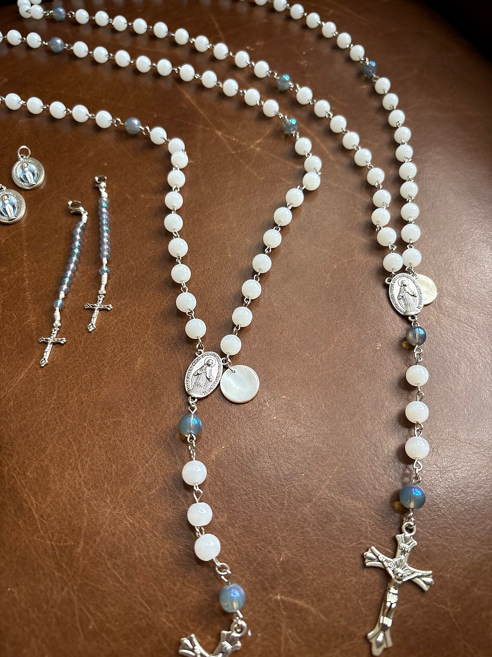 Thumbnail: Mercy by the Sea Rosary Gift Set - Blessed by Pope Leo XIV, Handmade in Italy