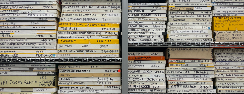 The incredibly organized archive of Leigh Wiener's photographic works.