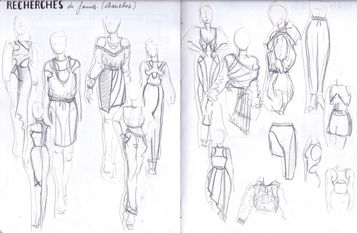 dessin de mode, silhouettes mode, croquis, ébauche, sportswear, athleisure