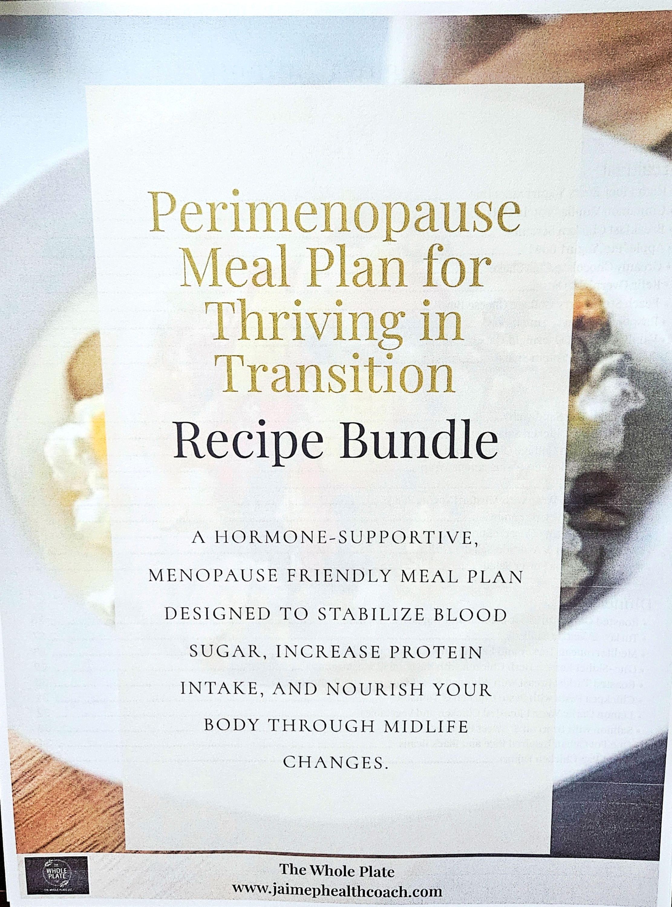 Perimenopause Recipes and Meal Plan for Thriving in Transition