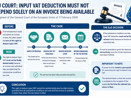 Late invoice and input VAT deduction