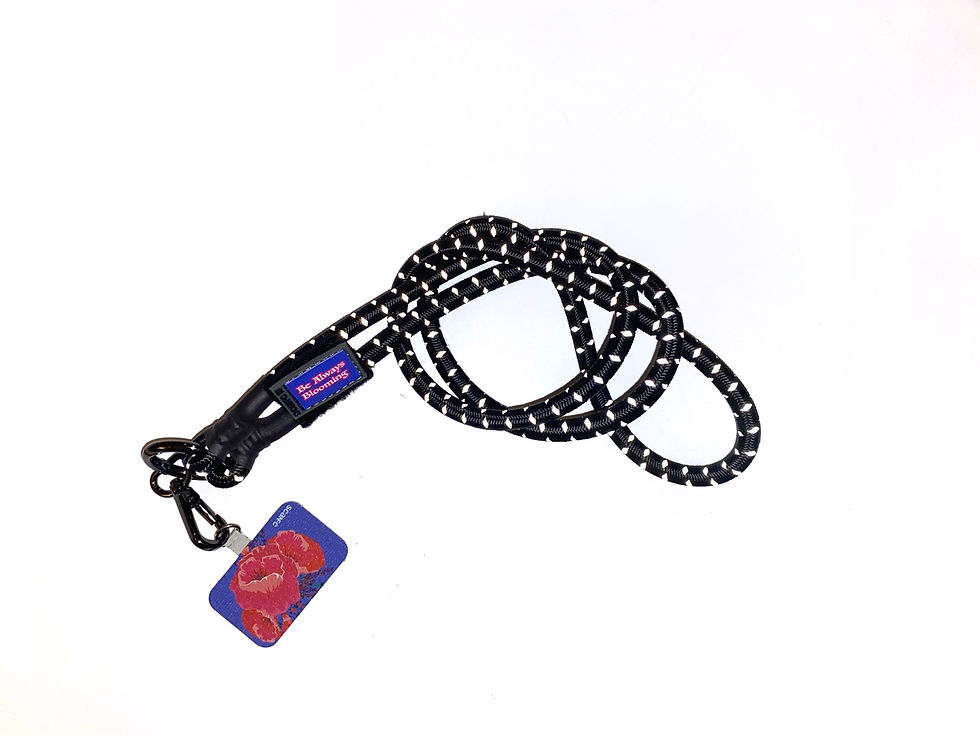 Thumbnail: SCANFC bungee mobile strap with phone tag (Flower)