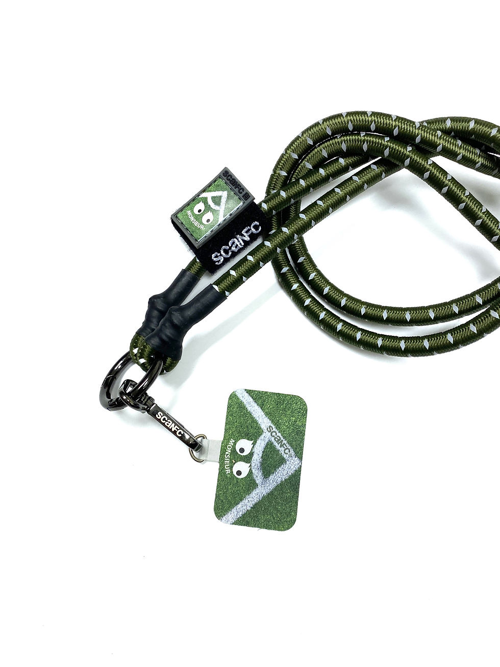 Thumbnail: SCANFC bungee mobile strap with phone tag (Soccer-Corner Monster)