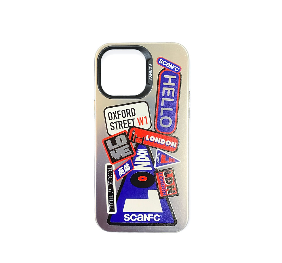 SCANFC Phone case with strap (Travel in London)