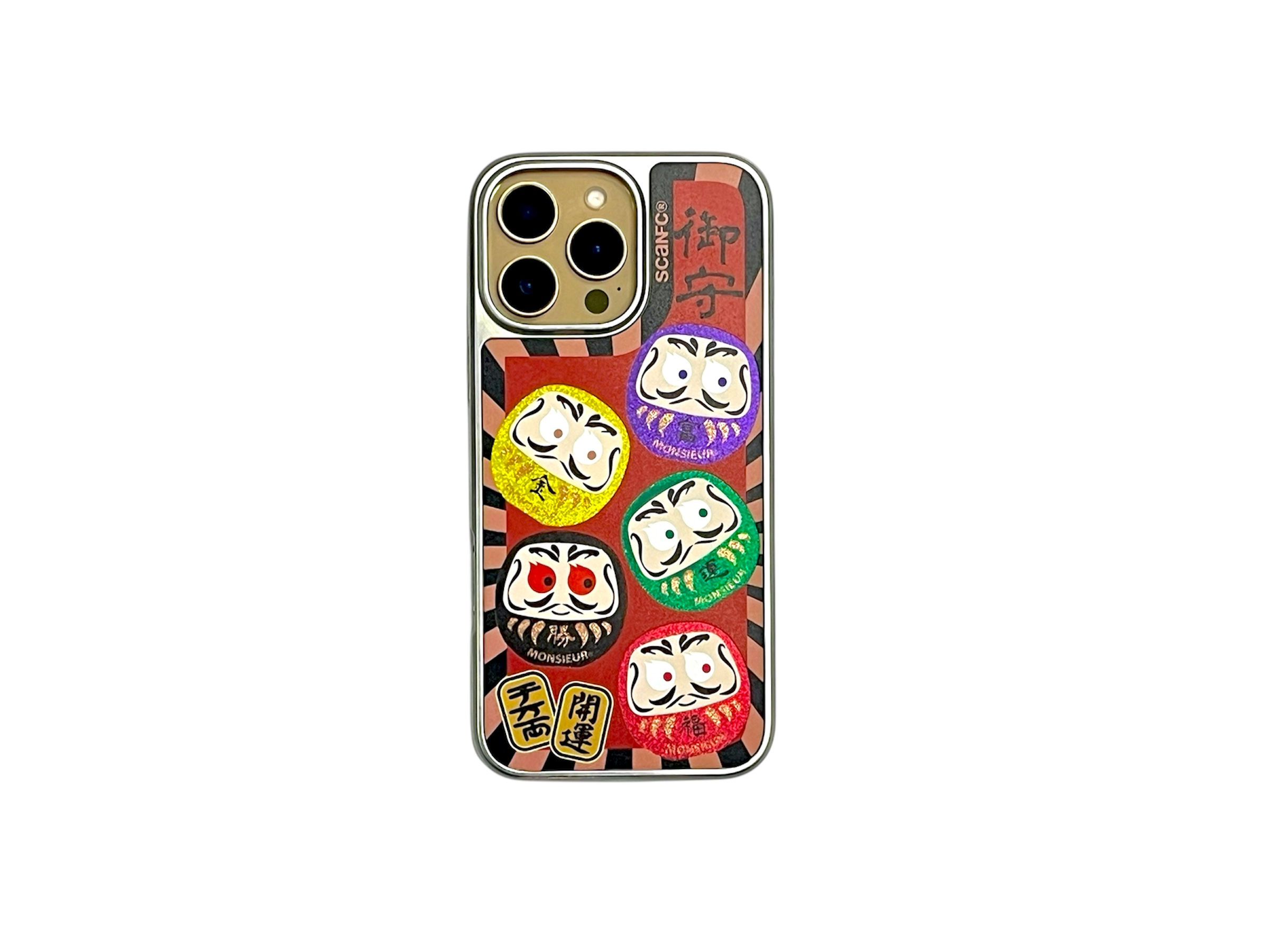 SCANFC Daruma phone case (Glitter)