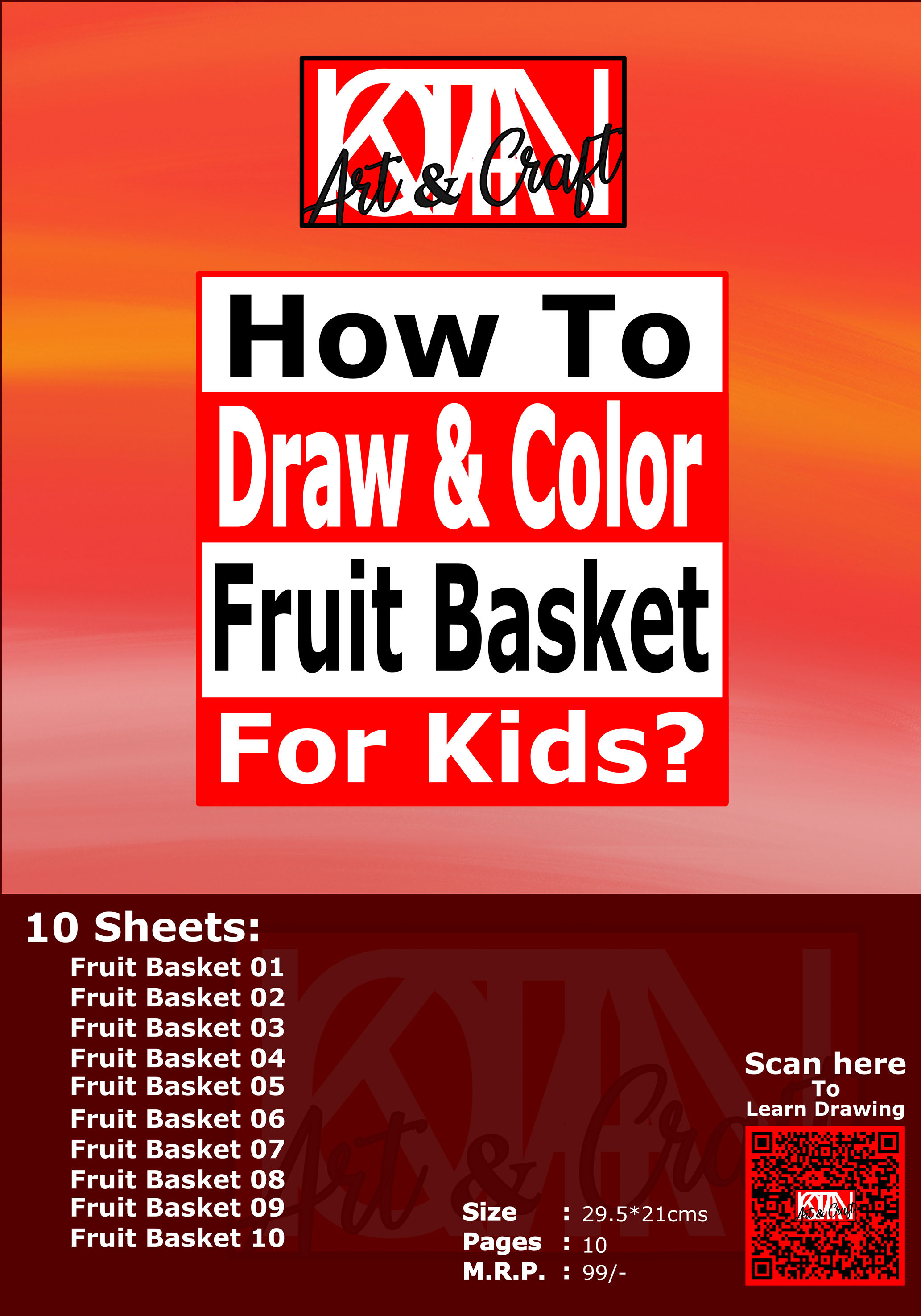 Fruit Basket Draw And Colouring Sheets