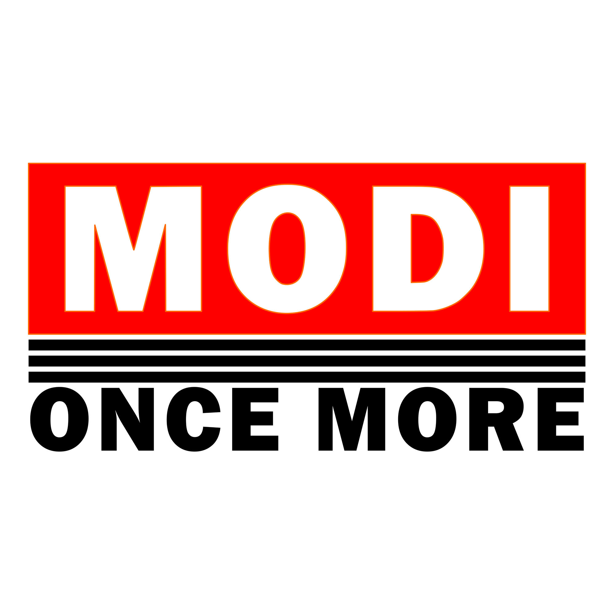 Modi Once More Cloth Sticker