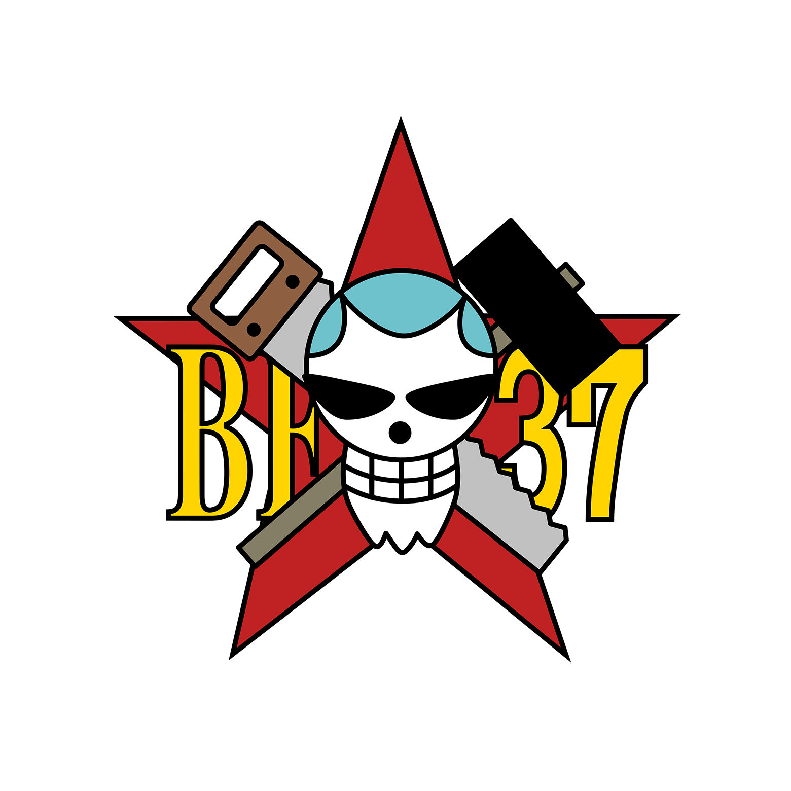 Franky Flag Cloth Sticker