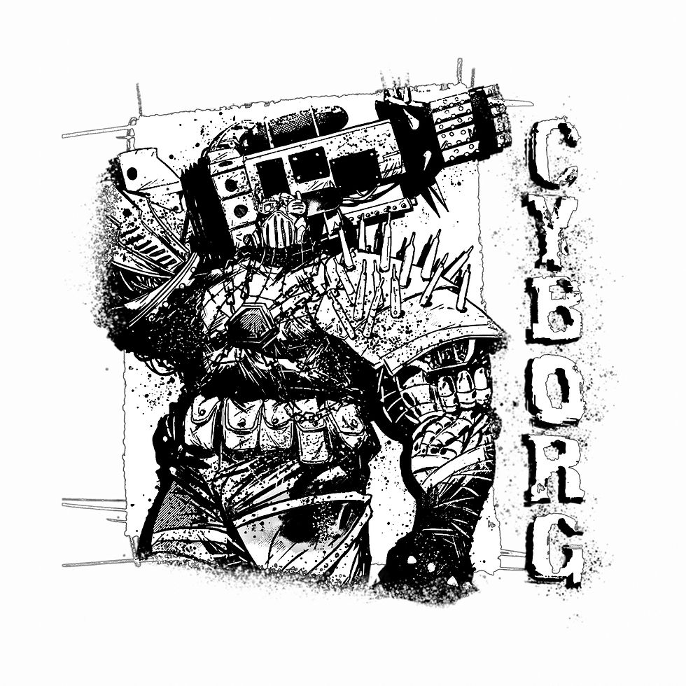 Cyborg Spider Man Cloth Sticker