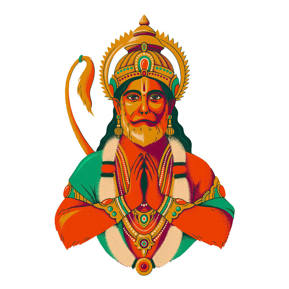 Hanuman Cloth Sticker