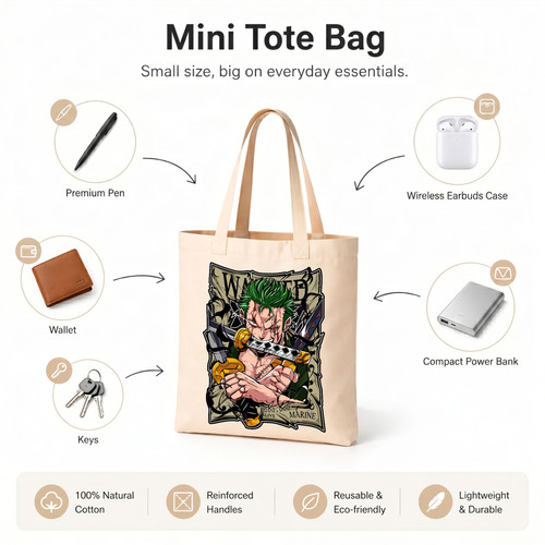 Roronoa Zoro Wanted Poster Tote Bag | Kotian