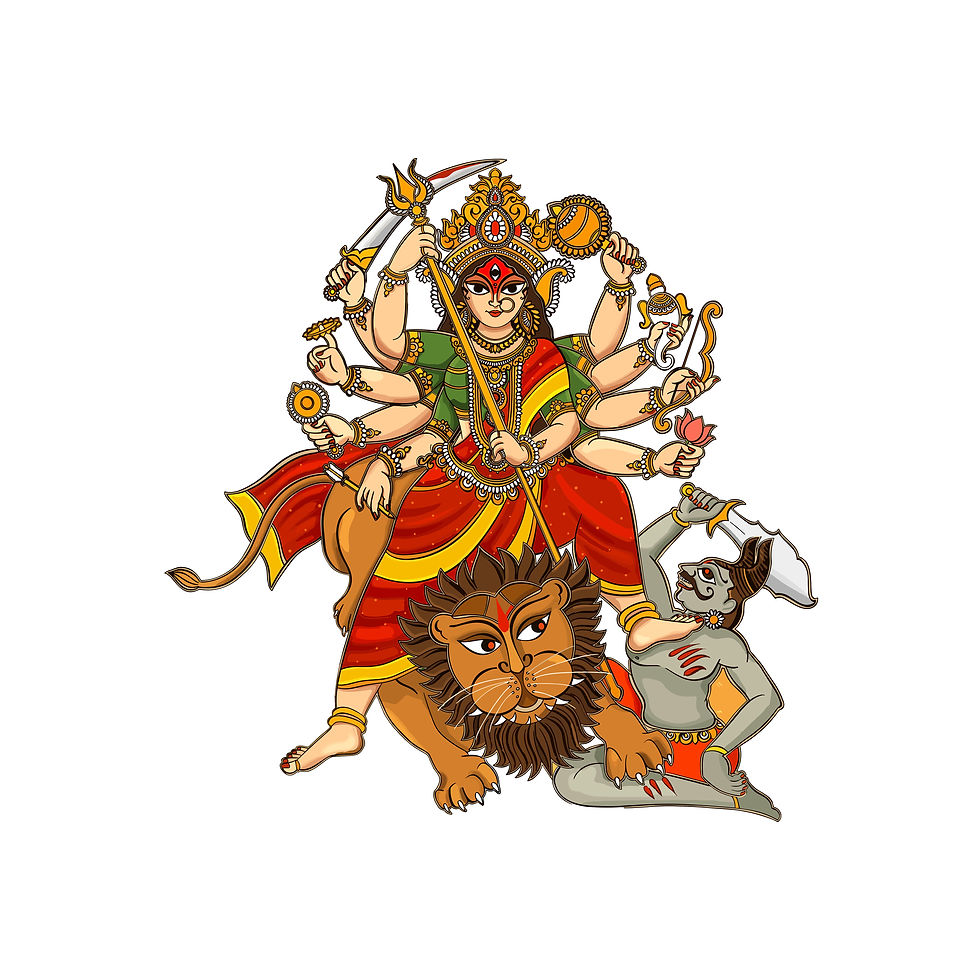 Devi Durga Cloth Sticker