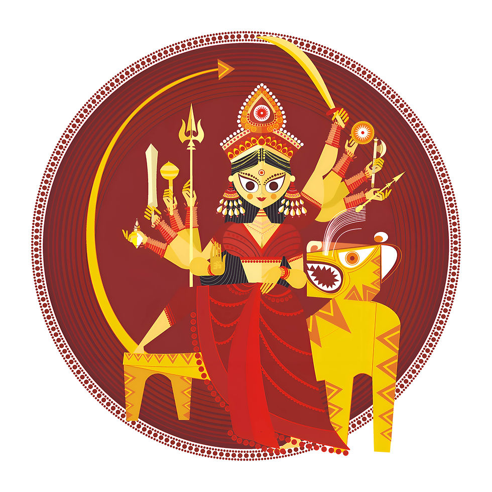 Devi Durga Maa Cloth Sticker