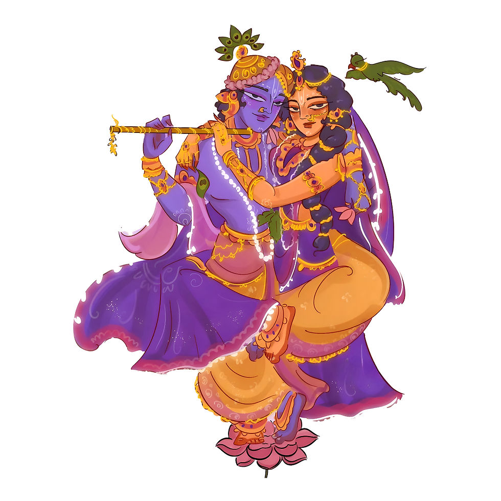 Radha Krishna Cloth Sticker