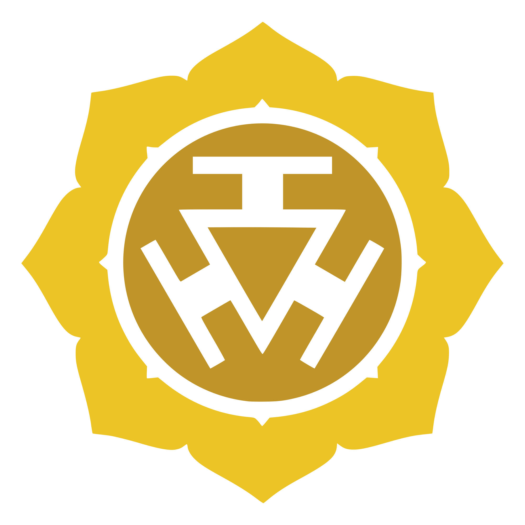 Manipura Solar Plexus Chakra Cloth Sticker