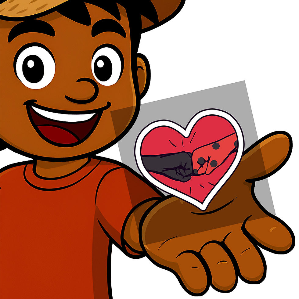Thumbnail: Ladybug Cat Noir Heart Cloth Sticker