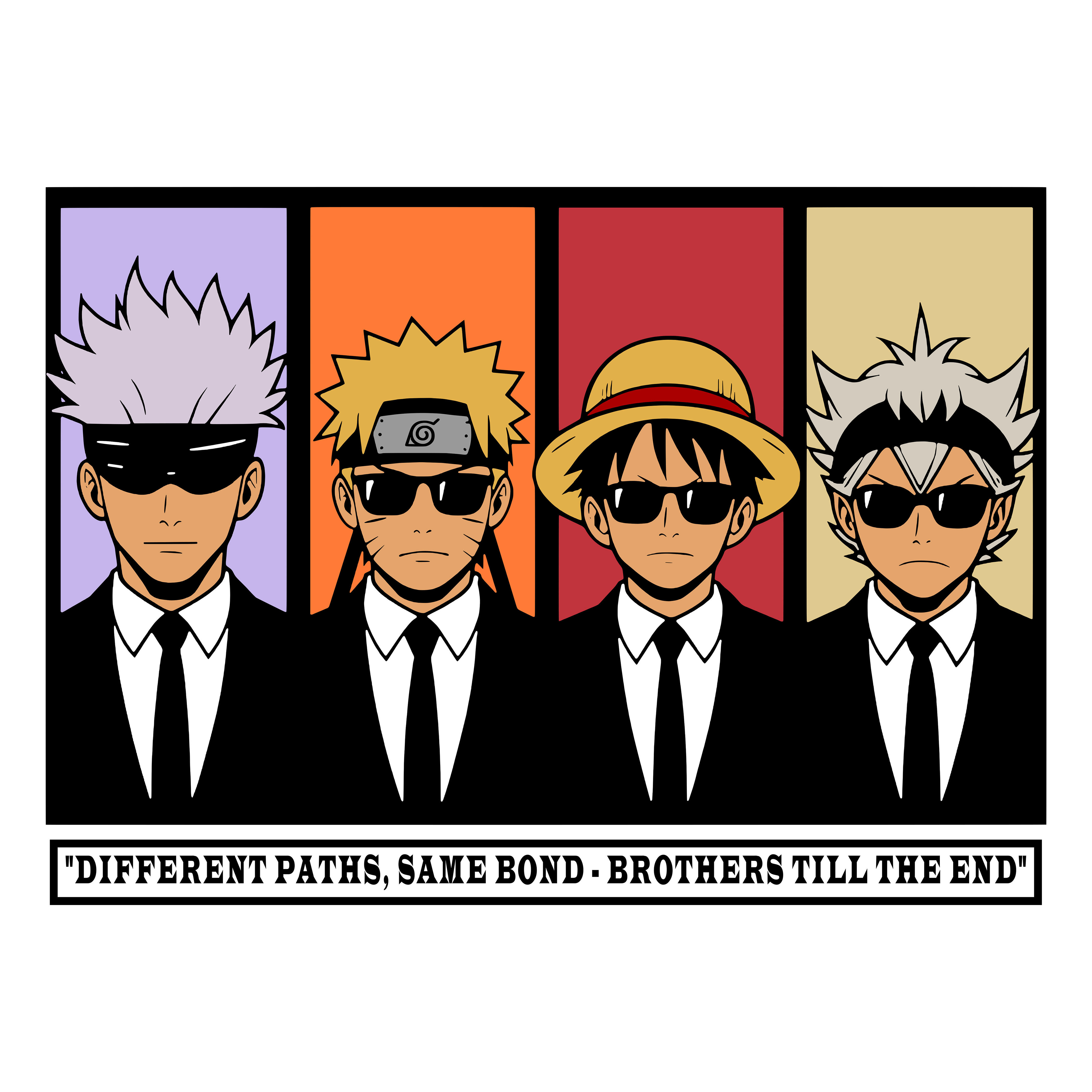 Satoru Naruto Luffy Asta Cloth Sticker