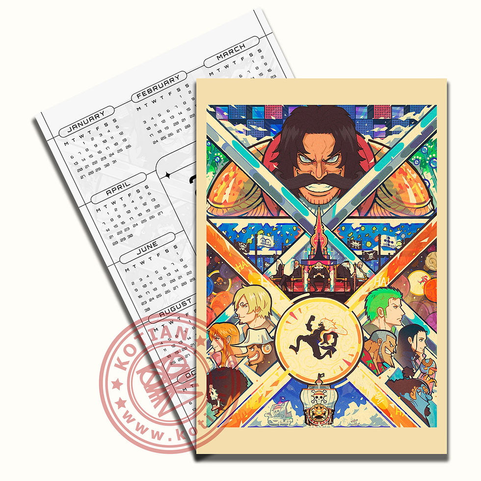 One Piece Journey Through 2025 Pocket Calendar