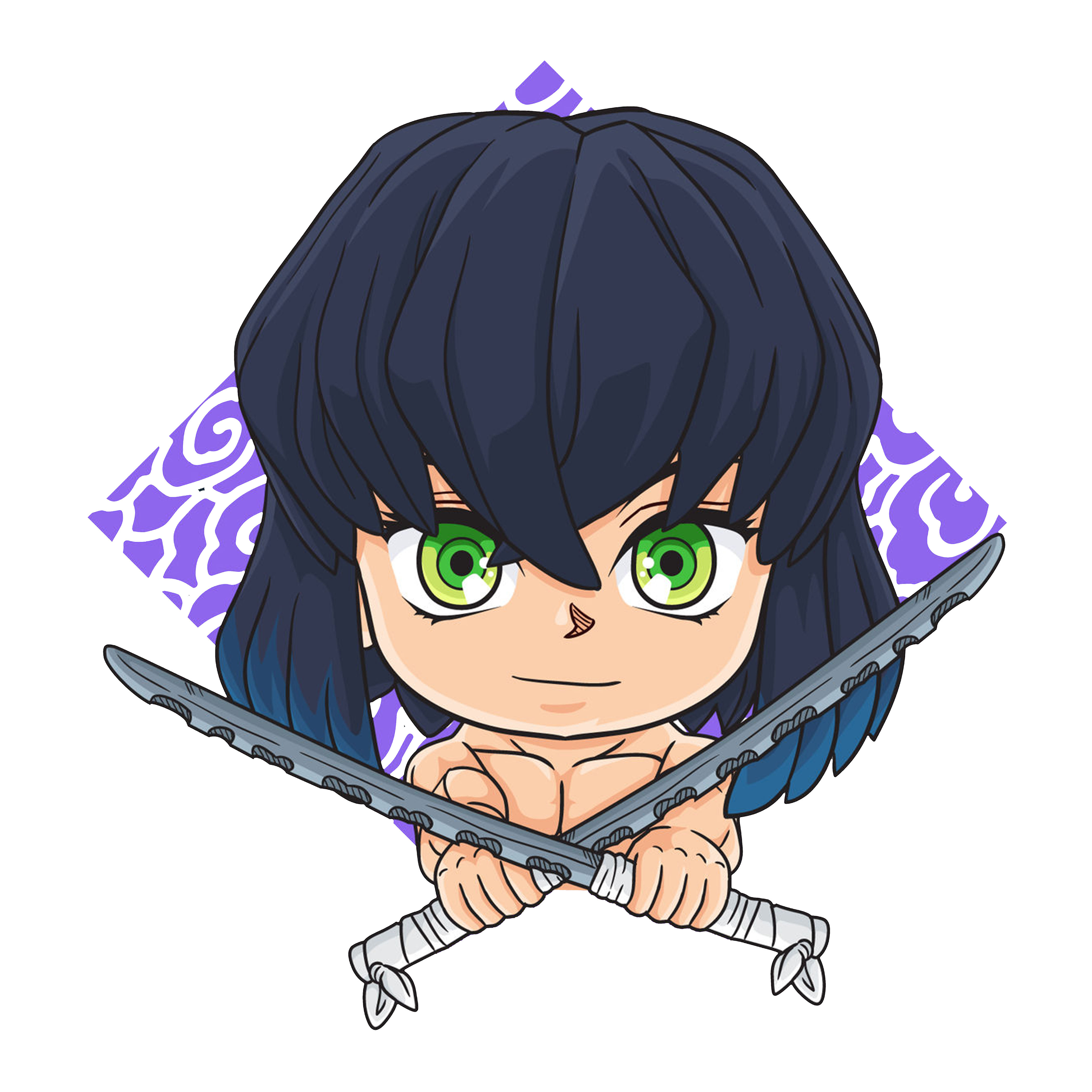 Inosuke Hashibira Cloth Sticker