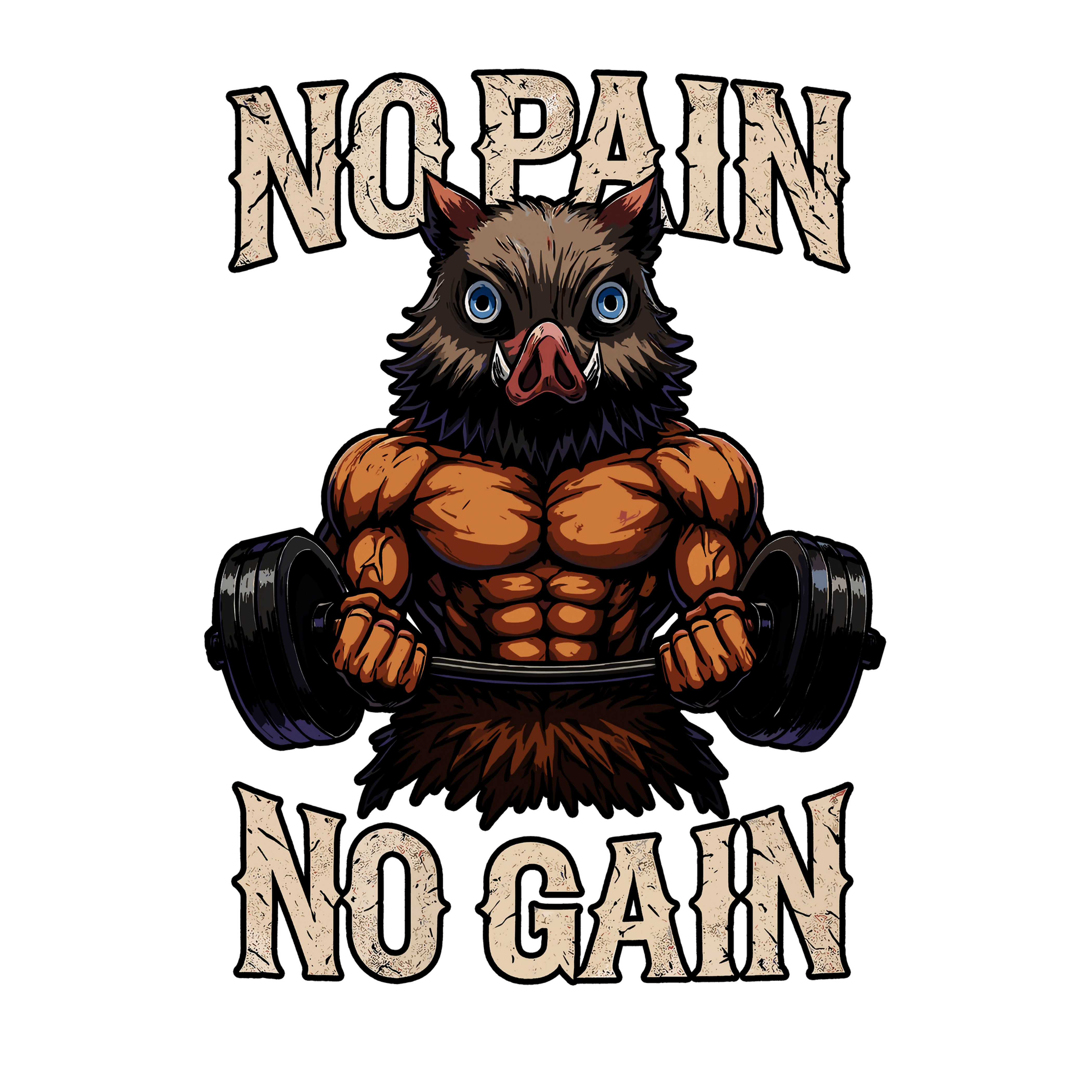 Inosuke No Pain Gain Cloth Sticker