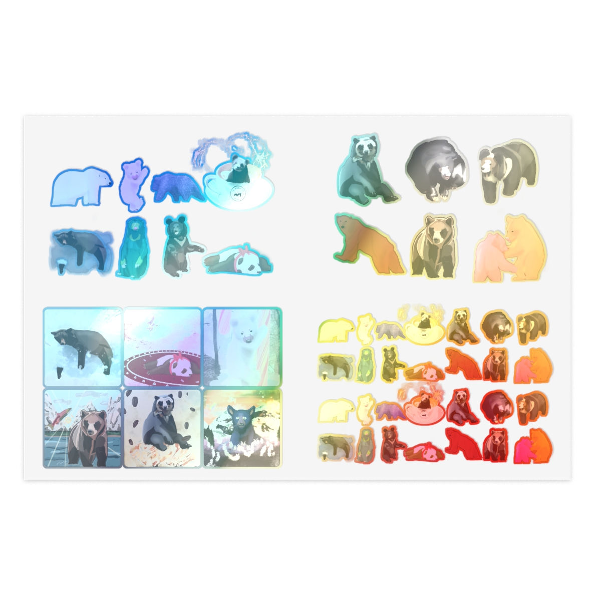 Sticker Sheets, All About Bears Imagery