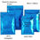 Thumbnail: 18cm x 26cm BLUE FOIL ZIP LOCK MYLAR BAGS