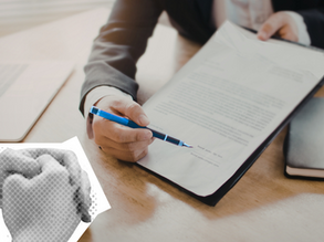 Underperforming employee preparing to sign a contract