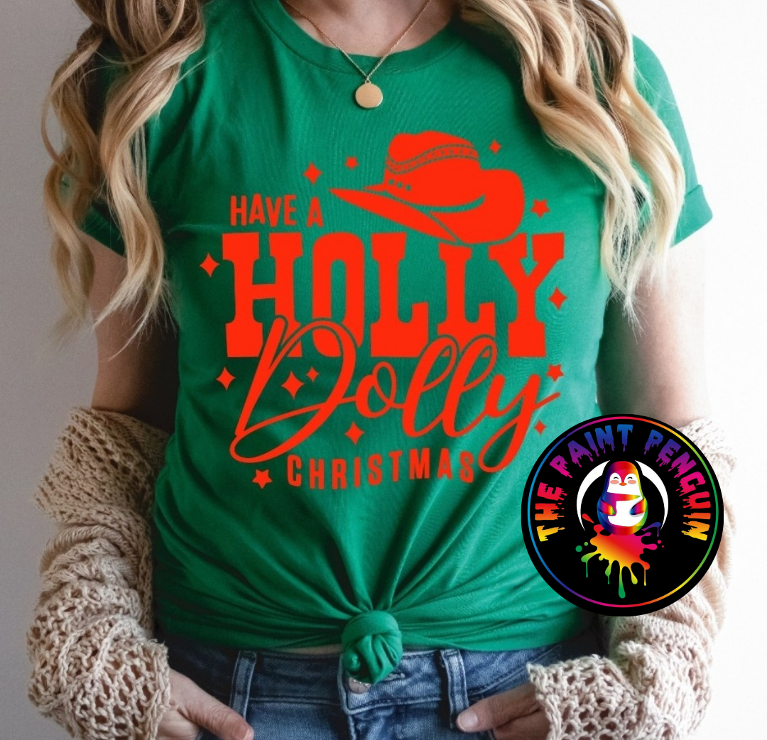 Have a Holly Dolly Christmas (red) Graphic