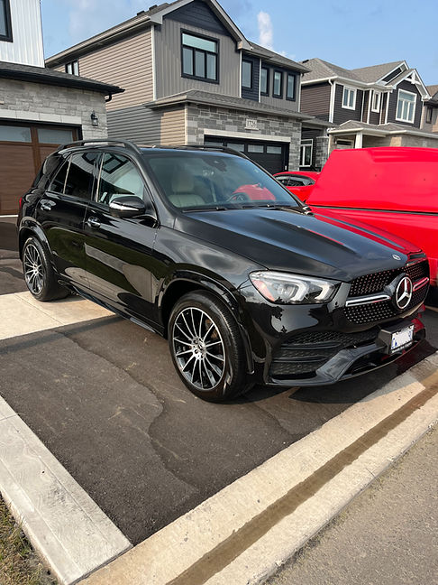 freshly detailed mercedes car