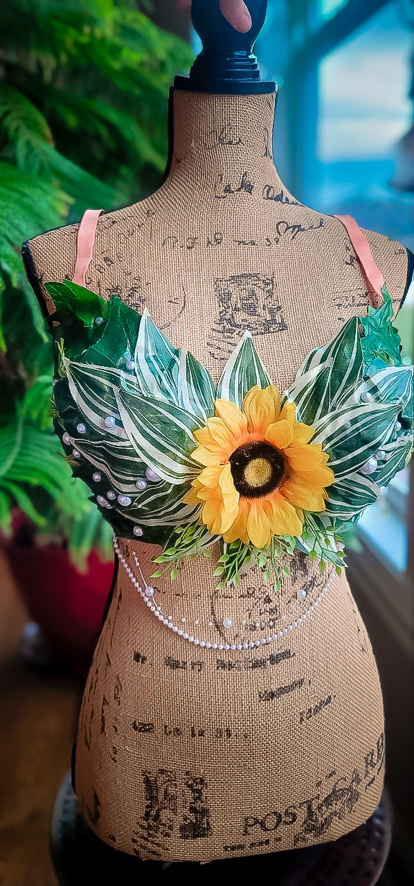 Thumbnail: "Golden Sunflower" Swimmable Mermaid Top