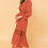 Thumbnail: GORGEOUS IN RUST RUFFLED MIDI DRESS