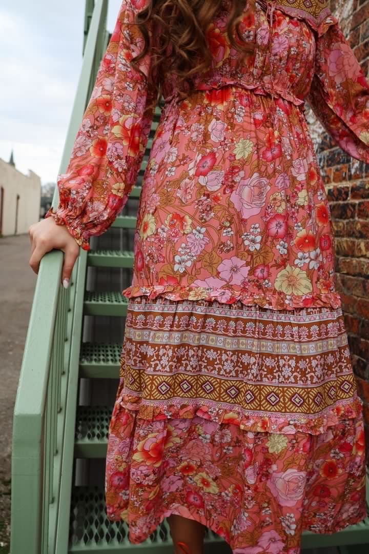 Thumbnail: BOHEMIAN MAXI IN PINK FLORAL