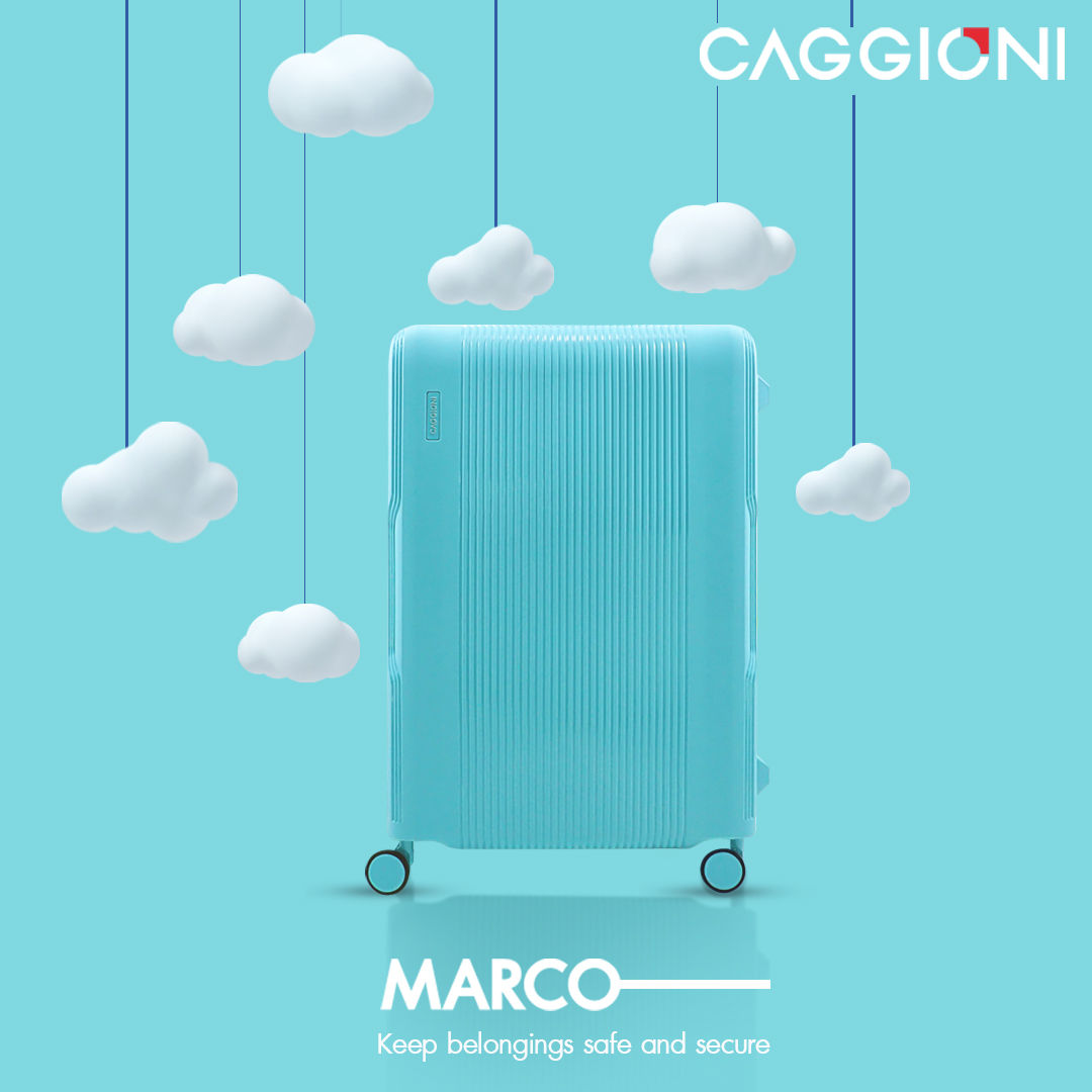 caggioni luggage กระเป๋าเดินทาง รุ่น Maco กระเป๋าเดินทางขนาด 20 นิ้ว กระเป๋าถือขึ้นเครื่อง กระเป๋าคลิปล็อค เฟรมล็อค กันน้ำ