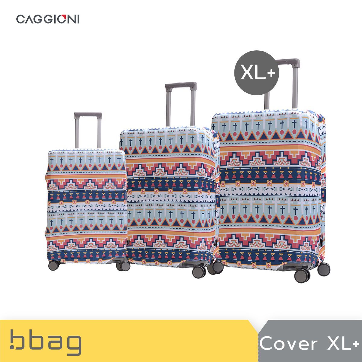 CAGGIONI ผ้าคลุมกระเป๋าเดินทาง XL+ (27"-30") ผ้ายืดสแปนเด็กซ์ กันน้ำ/กันรอย