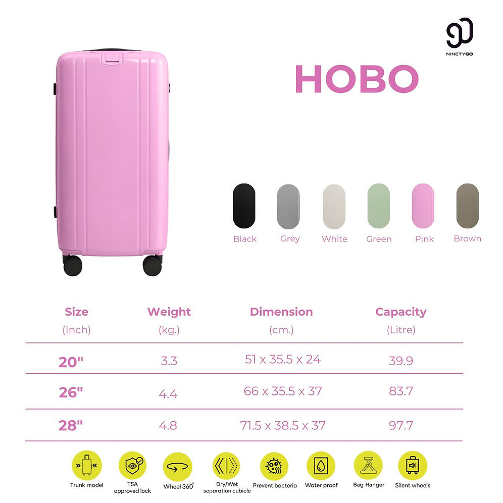 NinetyGo Hobo Trunk Luggage