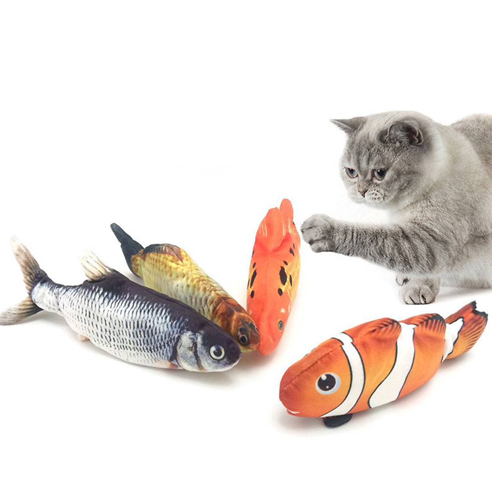 Thumbnail: PawfectPals Interactive Touch Sensitive Fish Toy for Dogs and Cats (Orange))