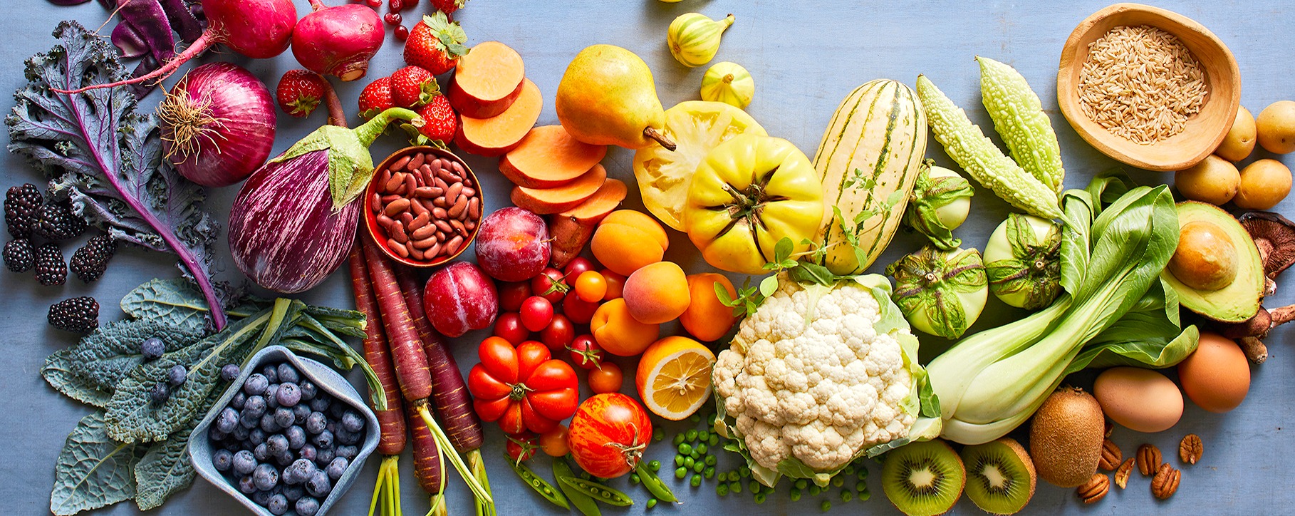Arranged Food and Objects