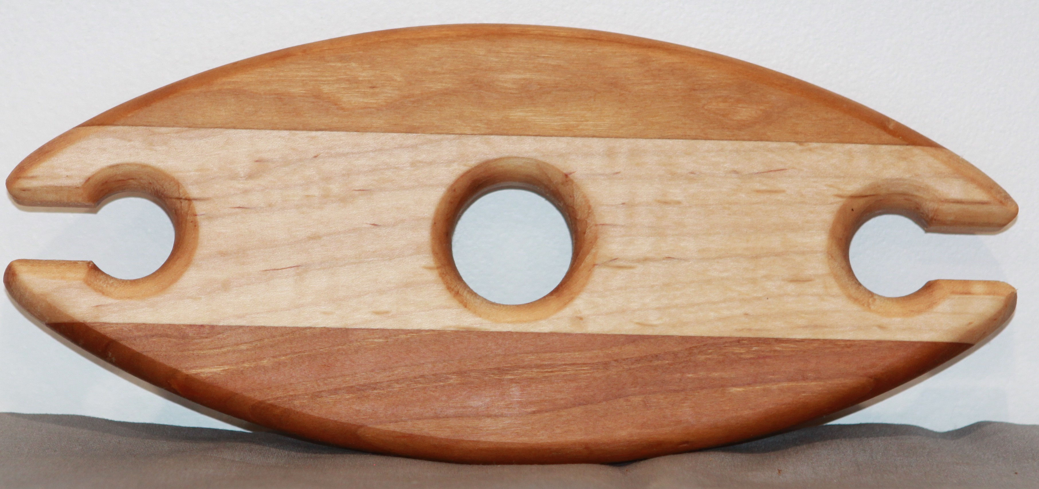 Wood Wine Bottle & Glass Holder