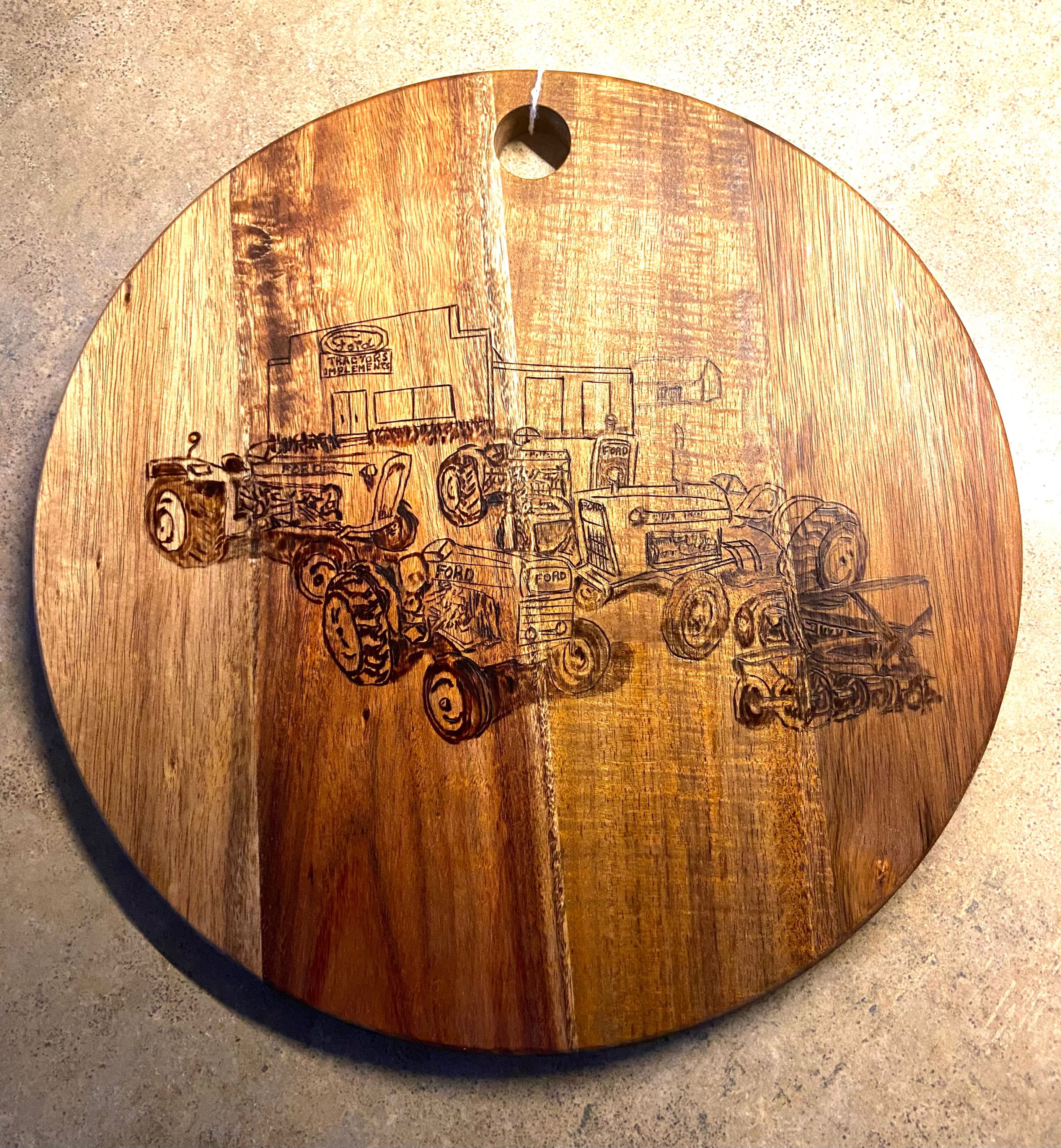 Ford dealership cutting board 656