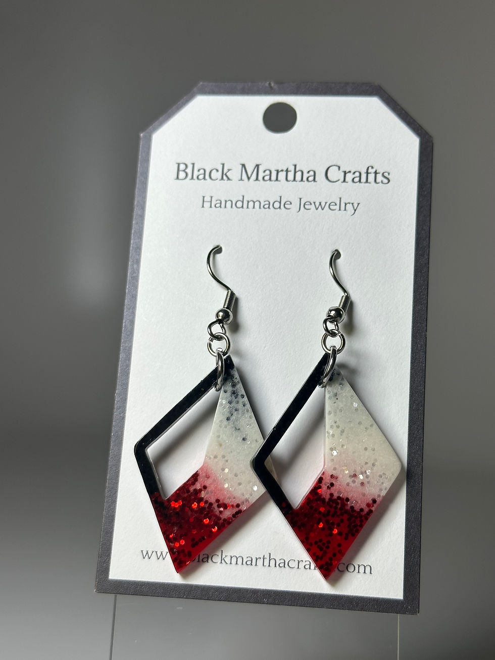 Thumbnail: DST Sorority inspired resin earrings
