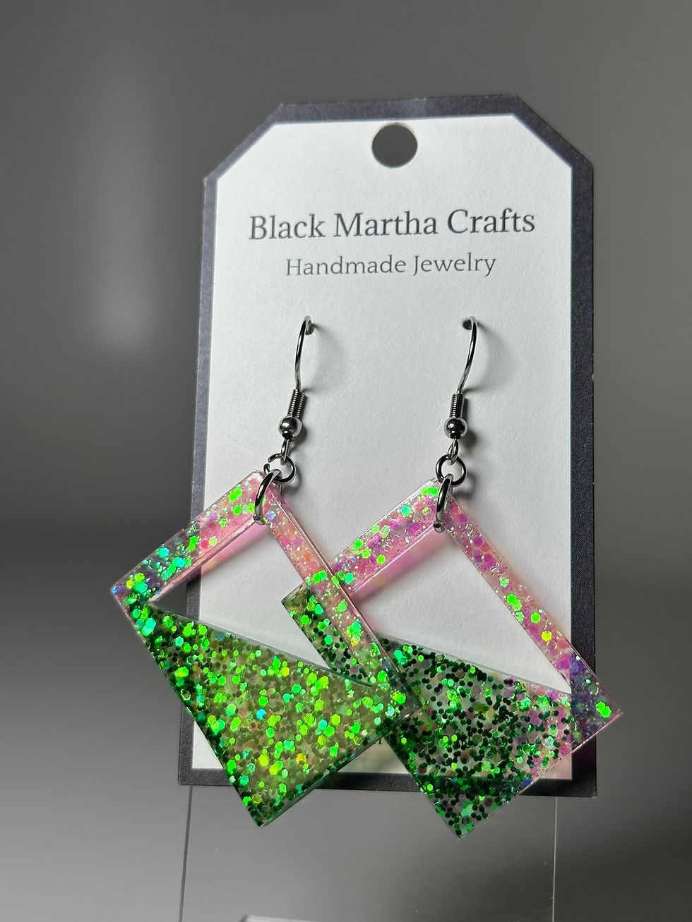Thumbnail: AKA Sorority inspired resin earrings