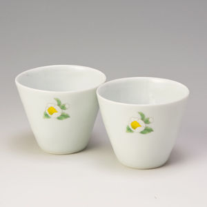 山茶花波佐見焼套杯 Camellia Tea Cup Set。
